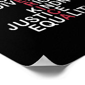 Moed Vrijheid Diversiteit Rechten Vriendelijkheid  Poster (Hoek)