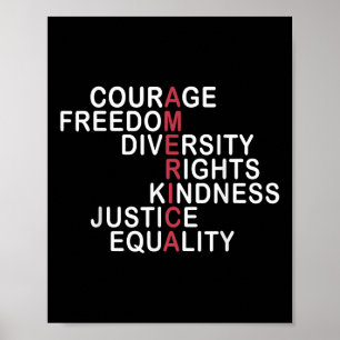 Moed Vrijheid Diversiteit Rechten Vriendelijkheid  Poster