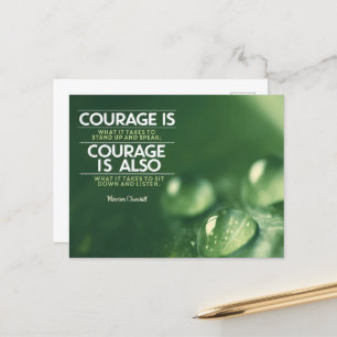 "Moed" Winston Churchill Inspirerend quote Briefkaart