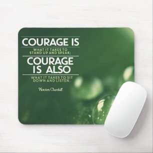 "Moed" Winston Churchill Inspirerend quote Muismat