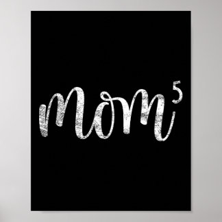 Moeder5 Moeder Van 5 Moeder Van Vijf Kinderen Mama Poster