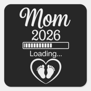 Moeder 2026 Laden Vader Zwangerschapsaankondiging Vierkante Sticker