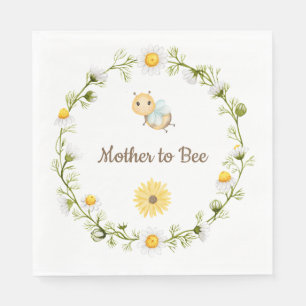 Moeder aan Bee Baby shower Papieren servetten