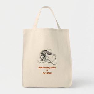 Moeder aangedreven door koffie en pure chaos T-shi Tote Bag