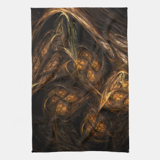 Moeder Aarde Abstracte Kunst Kitchen Towel Theedoek (Verticaal)