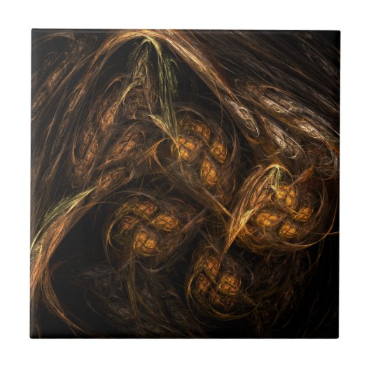 Moeder Aarde Abstracte Kunsttegel Tegeltje (Voorkant)