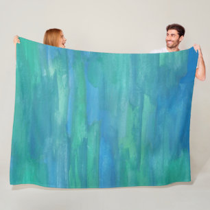 Moeder Aarde Abstracte Waterverf Fleece Deken