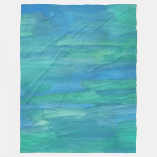 Moeder Aarde Abstracte Waterverf Fleece Deken (Voorkant)