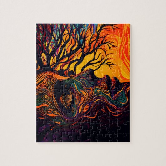 Moeder Aarde als boom Legpuzzel (Verticaal)