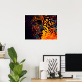 Moeder Aarde als boom Poster (Thuiskantoor)