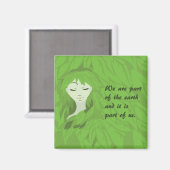 Moeder Aarde (Aslapen) Magneet (Voorkant / Achterkant)