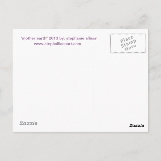 Moeder Aarde Briefkaart (Achterkant)