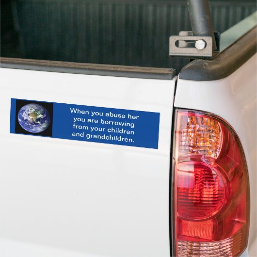 Moeder Aarde Bumpersticker (Op Truck)