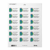 Moeder Aarde Dag Red de regenboogharten van de pla Etiket (Full Sheet)