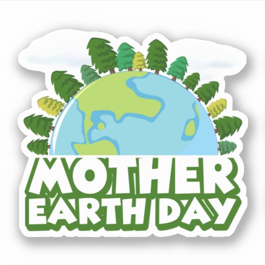 Moeder Aarde Dag Sticker (Voorkant)