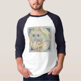 Moeder Aarde en Maan Kat T-shirt