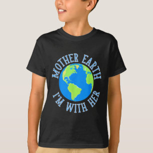 Moeder Aarde Ik ben met haar milieu bescherm de aa T-shirt