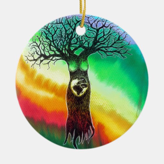 Moeder Aarde Keramisch Ornament (Voorkant)