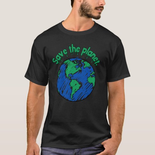 Moeder Aarde - Red de planeet T-shirt (Voorkant)