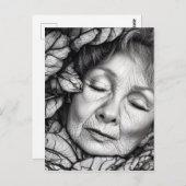 Moeder Aarde slaapt onder de bladeren Briefkaart (Voorkant / Achterkant)