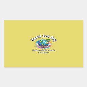 Moeder Aarde's Stof. Wereldbodemdag Rechthoekige Sticker