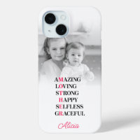 Moeder Acroniem Aangepaste Foto iPhone Case