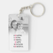 Moeder Acronym Foto Sleutelhanger (achterkant)