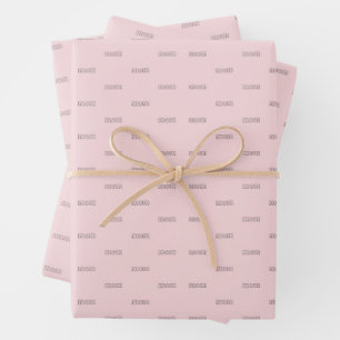 Moeder Alfabet Tracing Moederdag Cadeau Licht Roze Inpakpapier Vel