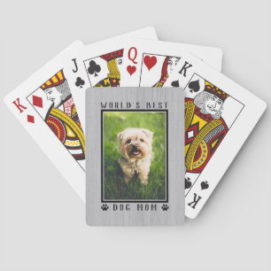 Moeder aller honden ter wereld Pootafdrukken Foto  Pokerkaarten