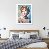 Moeder als computergestileerde olieverfschildering canvas afdruk (Insitu (Slaapkamer))