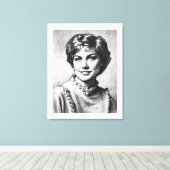 Moeder als computertekening canvas afdruk (Insitu (Houten vloer))