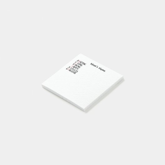 Moeder Anagram Amazing Loving Personalized Post-it® Notes (Schuin)