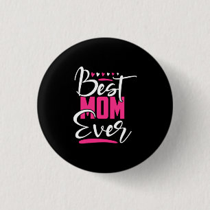 Moeder Art Best Mam Ever Ronde Button 3,2 Cm