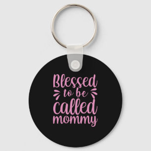 Moeder Art Blessed heet mama Sleutelhanger