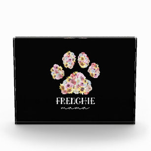 Moeder Art Frenchie Mama Floral Paw French Bulldog Fotoblokken