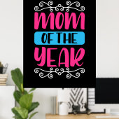 Moeder Art Mam van het Jaar Poster (Thuiskantoor)