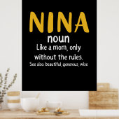 Moeder Art Nina Definition Poster (Keuken)