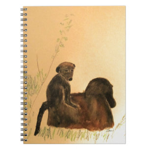 Moeder & Baby Bavianen - Wildlife Monkeys Primaten Notitieboek
