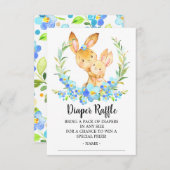 Moeder & Baby Bunny Douche Luier Raffle Ticket Informatiekaartje (Voorkant / Achterkant)