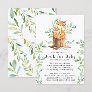Moeder & Baby Fox Baby shower Boek voor Baby Kaart