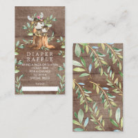 Moeder & Baby Moose Baby shower Luier Raffle Ticke