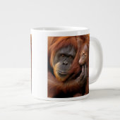 Moeder & Baby Orang-oetan Grote Koffiekop (Voorkant rechts)