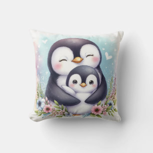 Moeder & Baby Pinguïn Kussen