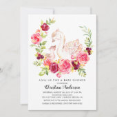 Moeder & Baby Swan Baby shower Kaart (Voorkant)