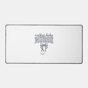 Moeder Baby Verpleegster Bloem Boog Shirt Ontwerp_ Bureaumat