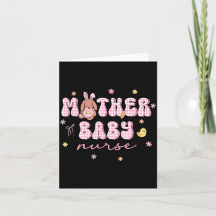 Moeder Baby Verpleegster Pasen Dag Mbu Paas Konijn Kaart