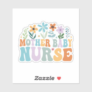 Moeder Baby Verpleegster Sticker
