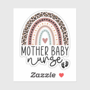 Moeder Baby Zuster Regenboog, Postpartum Zuster Sticker
