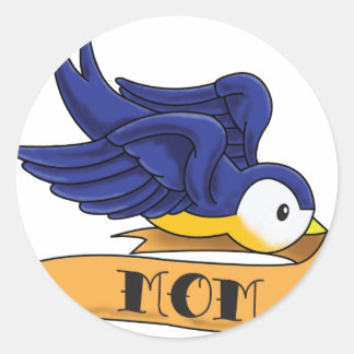 Moeder Banner Swallow Ronde Sticker