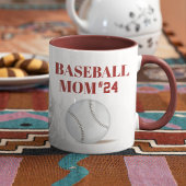 Moeder Baseball Custom Gepersonaliseerd Atleet Num Mok